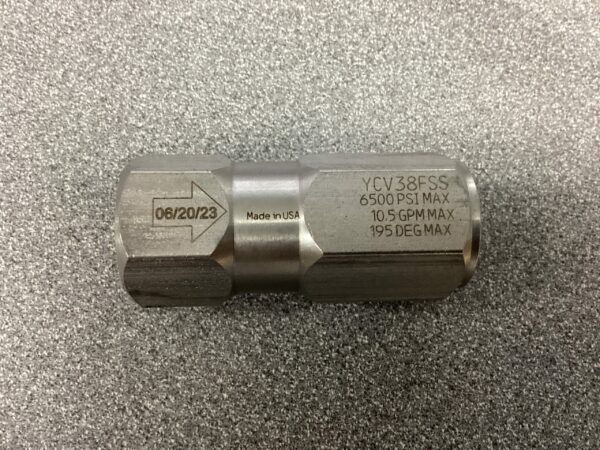 CHECK VALVE SS 3/8"NPT